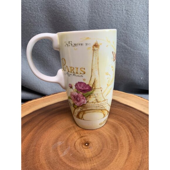 Paris Eiffel Tower 17 Oz. Floral Mug by Cypress Home - Picture 9 of 12